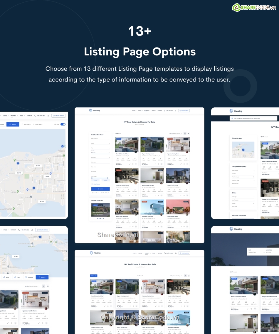 theme wordpress,Real Estate,html template,With Houzing